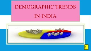 DEMOGRAPHIC TRENDS
IN INDIA
3
 