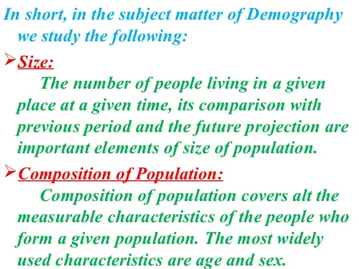 Demography