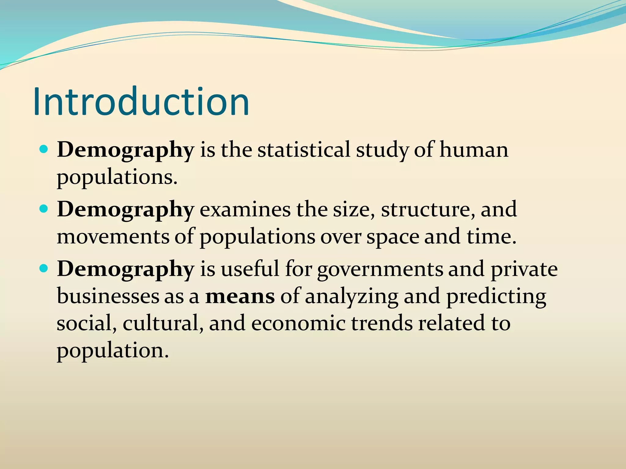 demography by sumit Pandey | PDF