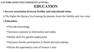 Factors Influencing Fertility and the Baby Boom Phenomenon | PDF