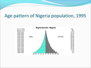 Age pattern of Nigeria population, 1995
 