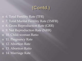 Net Reproduction Rate Definition Demography lecture ppt | PPTX