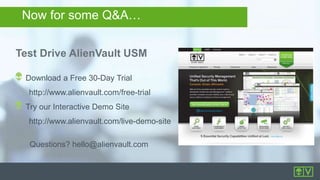 How to Detect System Compromise & Data Exfiltration with AlienVault USM ...