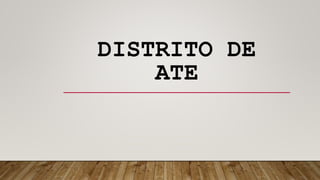 DISTRITO DE
ATE
 