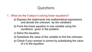 Linear Statement Examples Demo in Linear Equation in 1 variable PPT.pptx