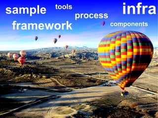 infra framework process sample tools components 