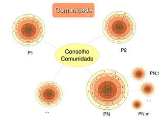 Comunidade




                 Conselho         P2
    P1
                Comunidade

                                              PN.1




                                          ...

         ...
                       
                             PN        PN.m
 