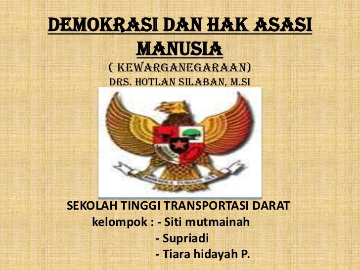 Hak asasi manusia demokrasi dan pendidikan : Introductory 