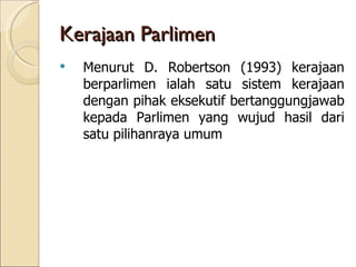 kebaikan amalan demokrasi berparlimen