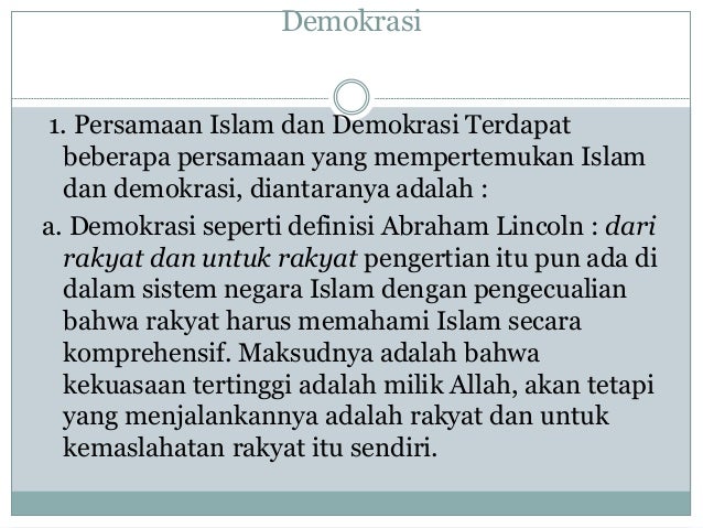 Demokrasi Dalam Islam