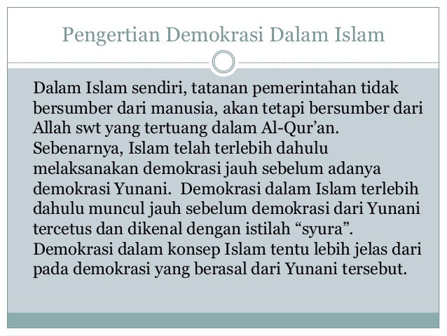 Demokrasi Dalam Islam