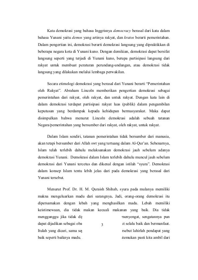 Demokrasi Dalam Perspektif Islam Demokrasi Dalam Perspektif Islam