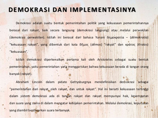 Demokrasi Dan Implementasi