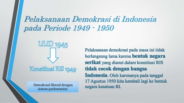Demokrasi Indonesia 1949 1959