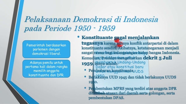 Demokrasi Indonesia 1949 1959