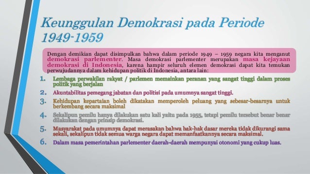 Demokrasi Indonesia 1949 1959