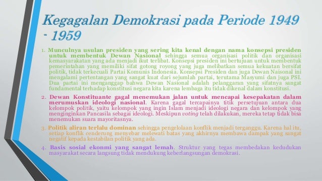 Demokrasi Indonesia 1949 1959