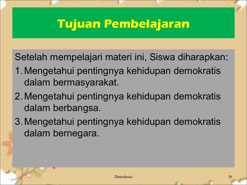 Demokrasi untuk pegangan siswa