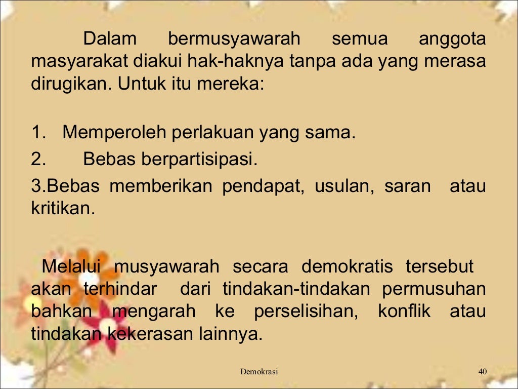 Demokrasi untuk pegangan siswa