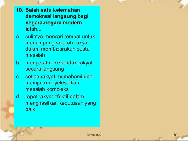 Demokrasi untuk pegangan siswa