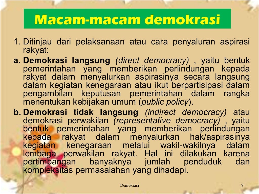 Demokrasi untuk pegangan siswa
