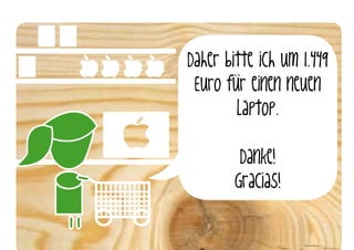 Daher bitte ich um 1.449
        ..
 Euro fur einen neuen
         Laptop.

         Danke!
        Gracias!
 