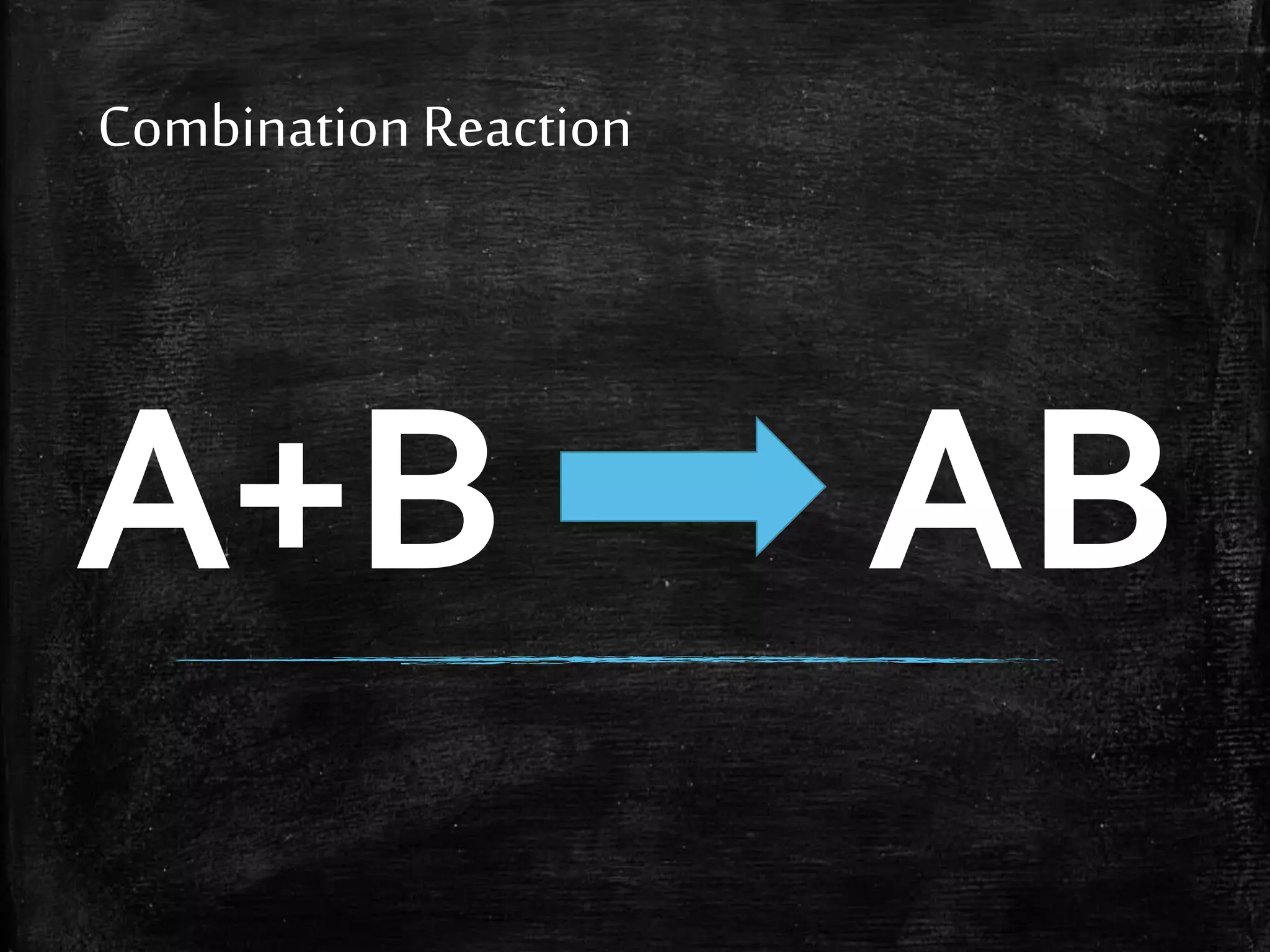 Combination Reaction

A+B

AB

 