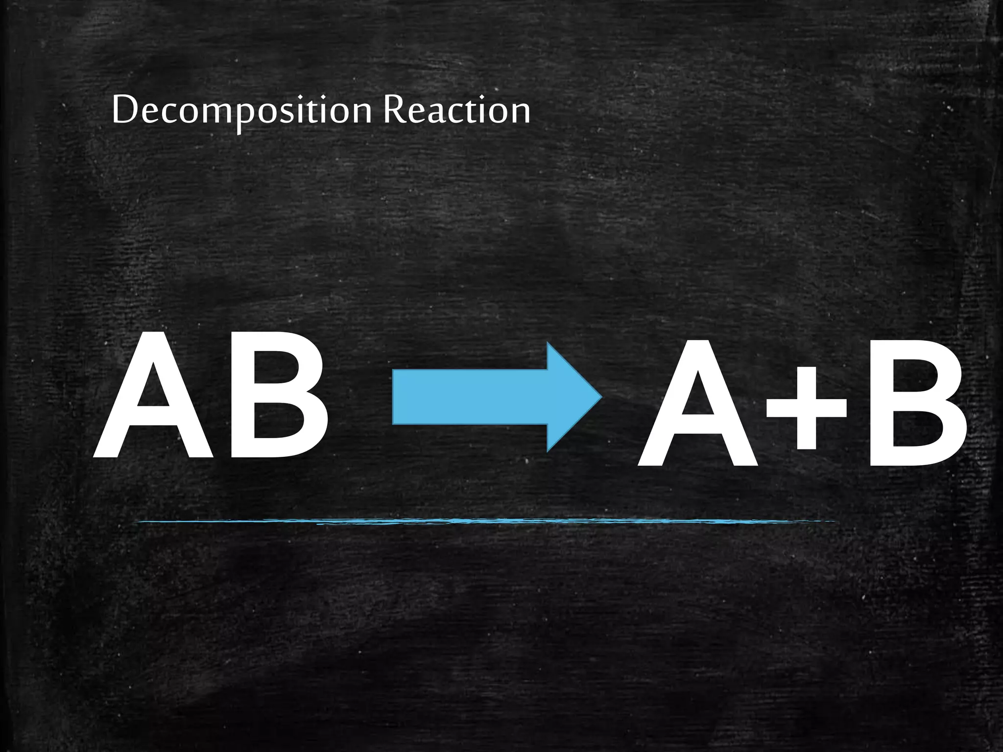 Decomposition Reaction

AB

A+B

 