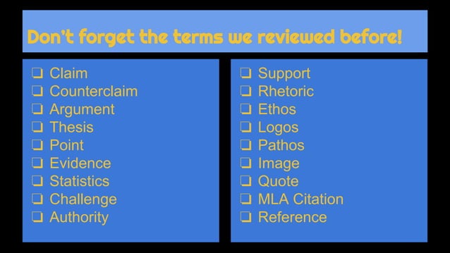 ETHOS PATHOS LOGOS- Claim Argument | PPT