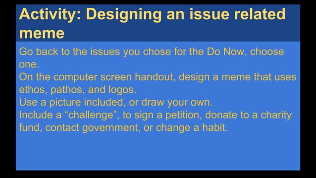 ETHOS PATHOS LOGOS- Claim Argument | PPT