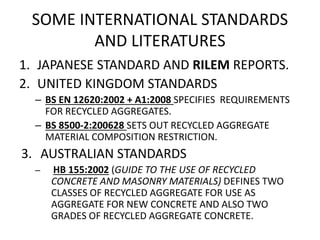 Demolished waste as coarse aggregate | PPTX