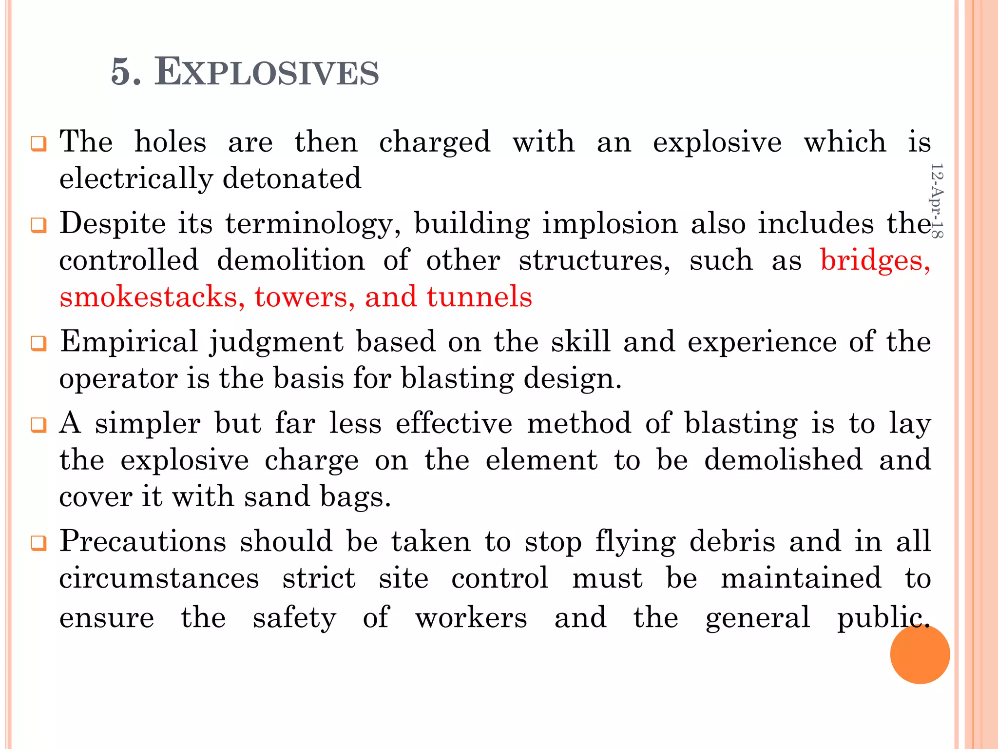 Demolishing of concrete structures | PDF