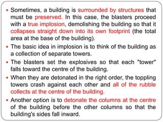 Demolition Through Worksheet Demolition methods and its sequence | PPTX