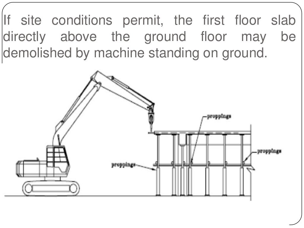Demolition methods and its sequence