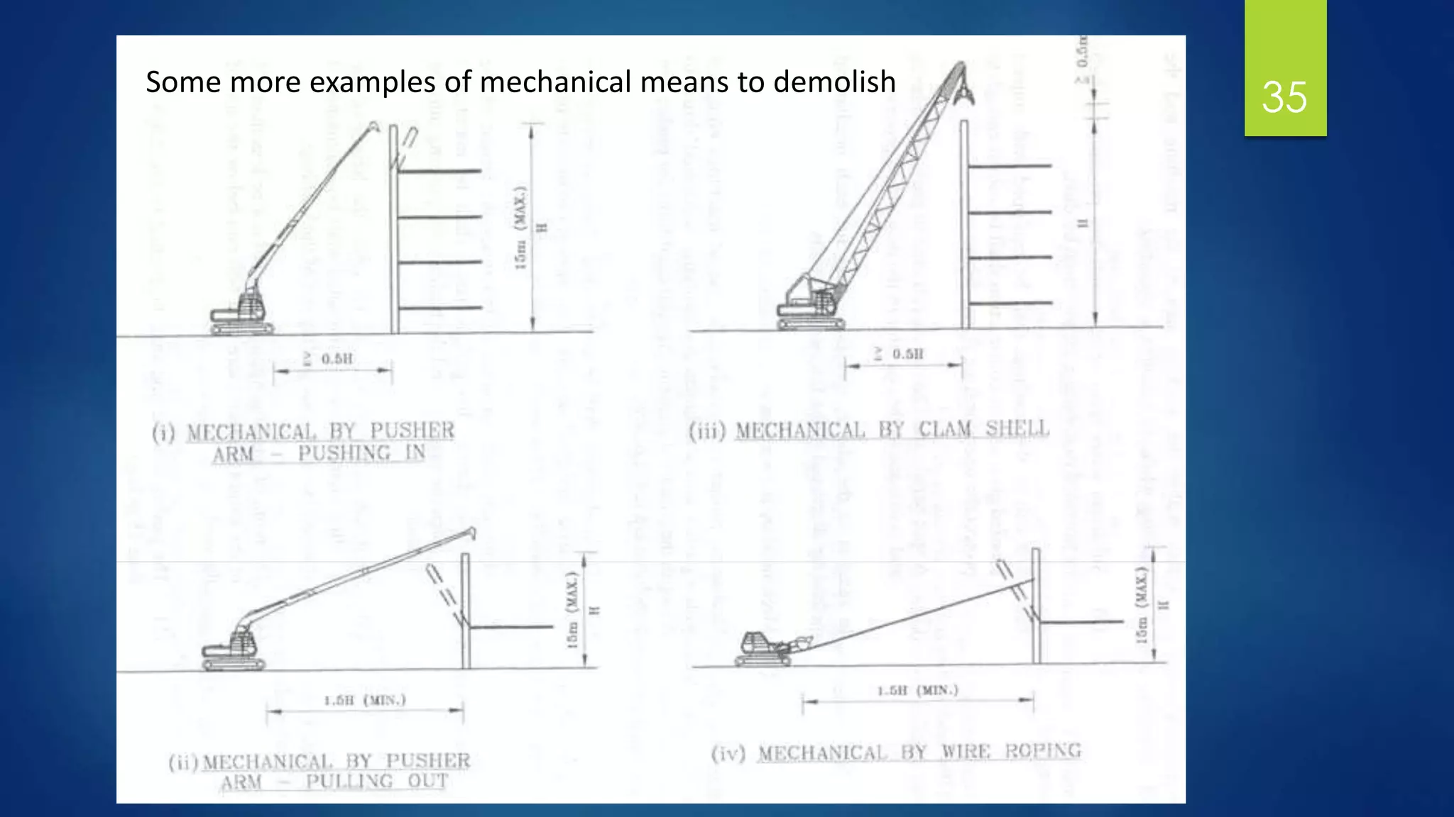 35Some more examples of mechanical means to demolish
 