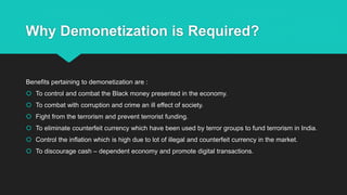 Demonetisatiion and money laundering final palash | PPTX