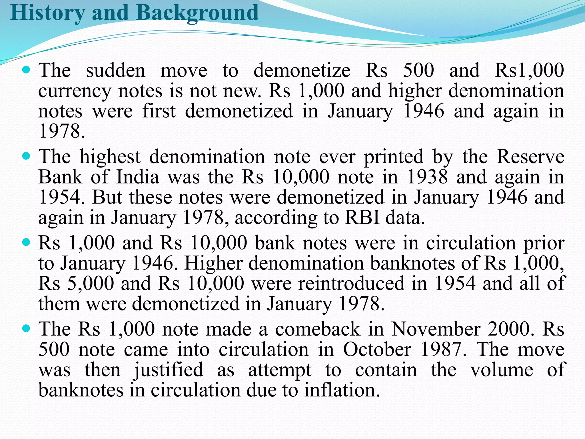 Demonetisation on Indian Economy | PPTX