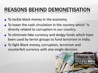 Demonetized Why The Presentation on Demonetisation | PPTX