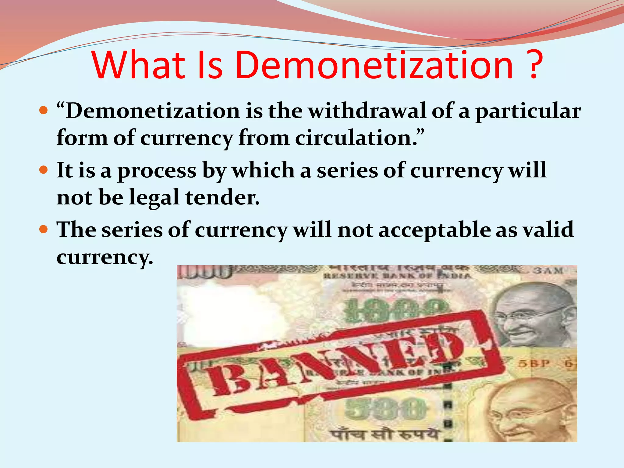 Demonetisation | PPTX