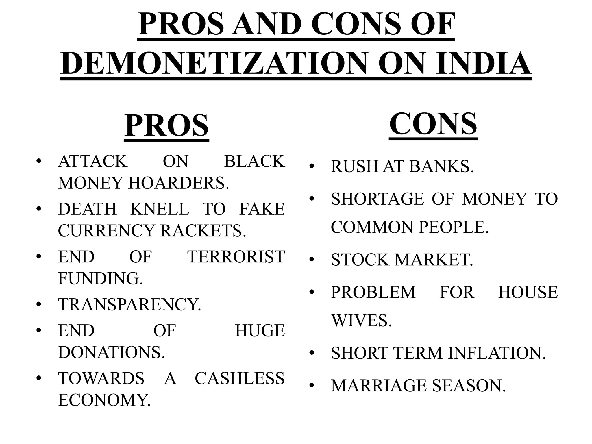 Demonetisation and its impact on indian economy | PPTX
