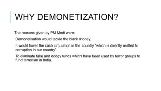 Demonetized Why Demonetization | PPTX