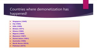 Demonetization: CRITICAL ANALYSIS | PPTX