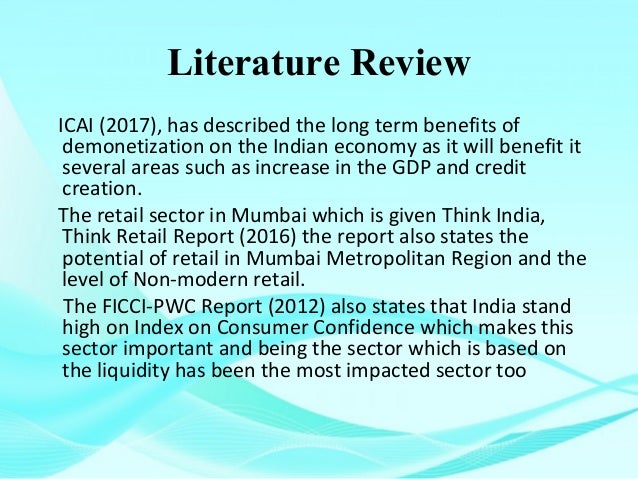 Literature review demonetisation image