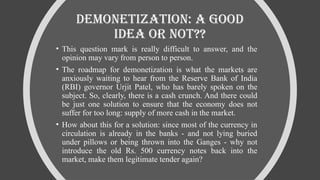 Demonetized Why Demonetization | PPTX