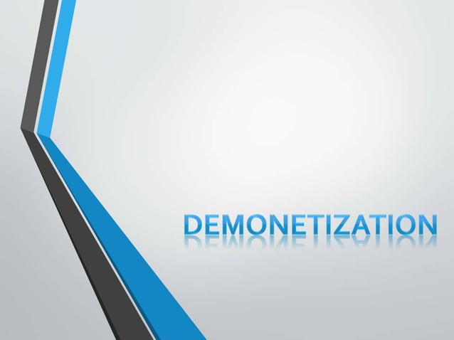 Presentation on Demonetization in India | PPTX
