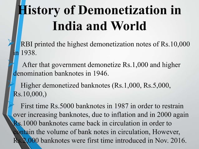 Presentation on Demonetization in India | PPTX
