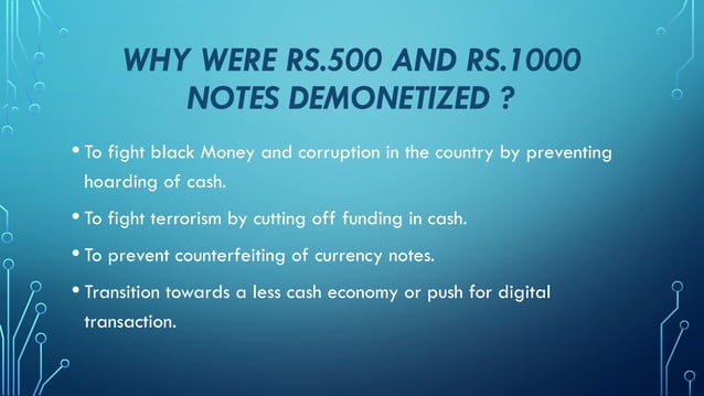 Demonetization pptpptx demonetisation demonetisation | PPTX