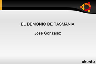 EL DEMONIO DE TASMANIA
José González

 