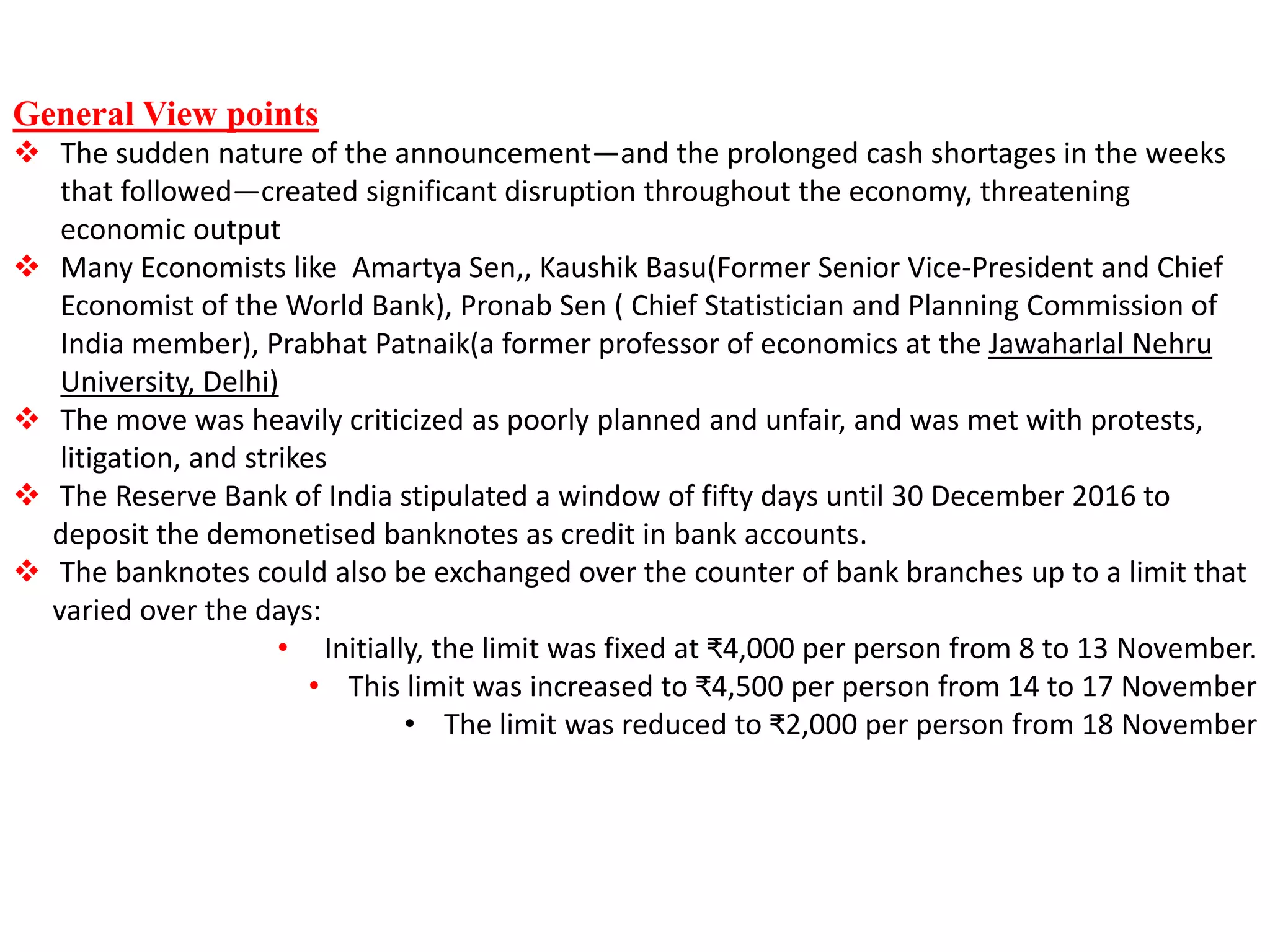 DEMONETISATION IN INDIA AND ITS IMPACT | PPT