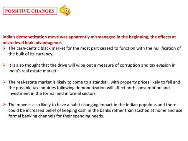 DEMONETISATION IN INDIA AND ITS IMPACT | PPT
